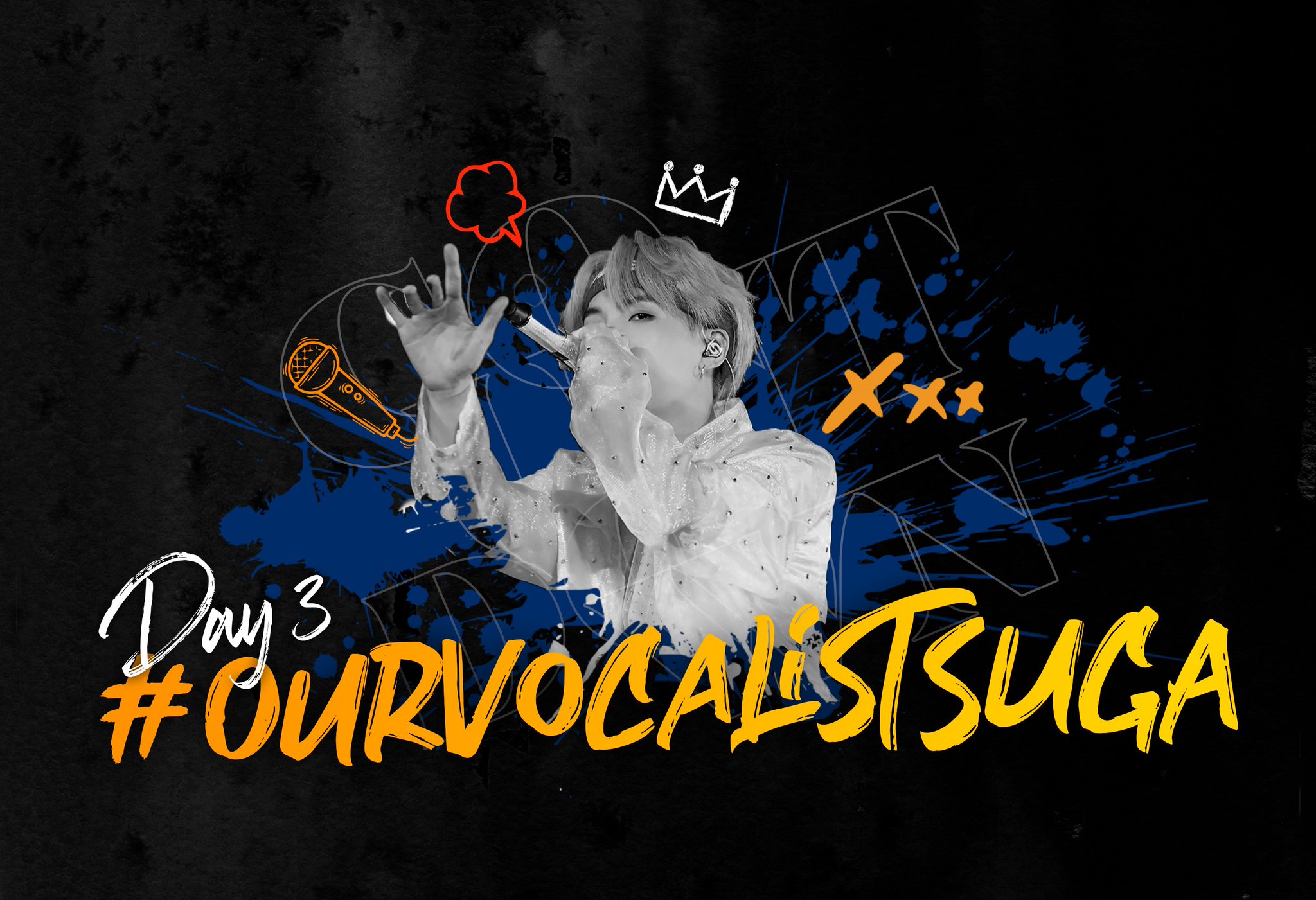 Vocalist SUGA (hashtag to celebrate SUGA's vocals)