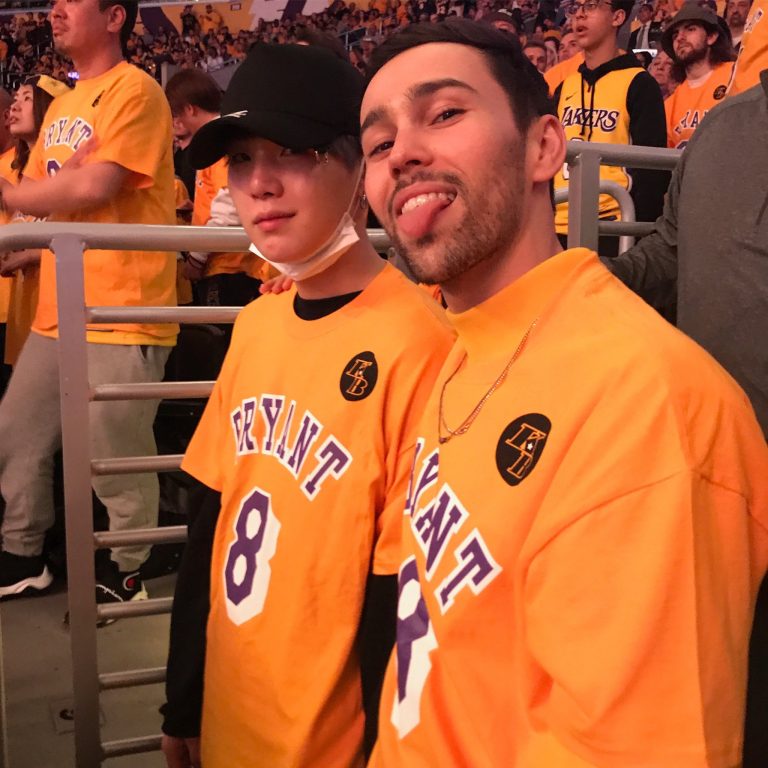 SUGA attends LA Lakers First Game Back