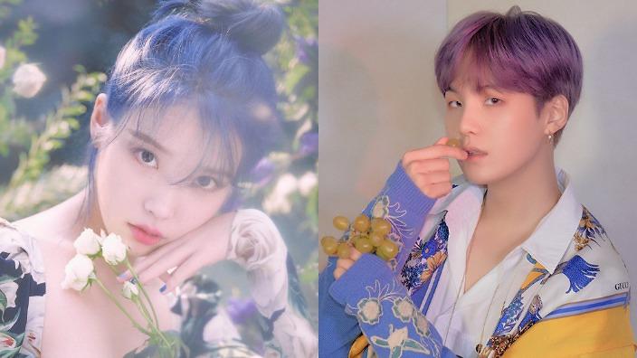 Korean artists IU and SUGA