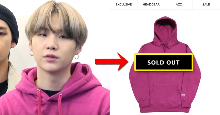 SUGA’s Pink Hoodie Sold Out Almost Immediately