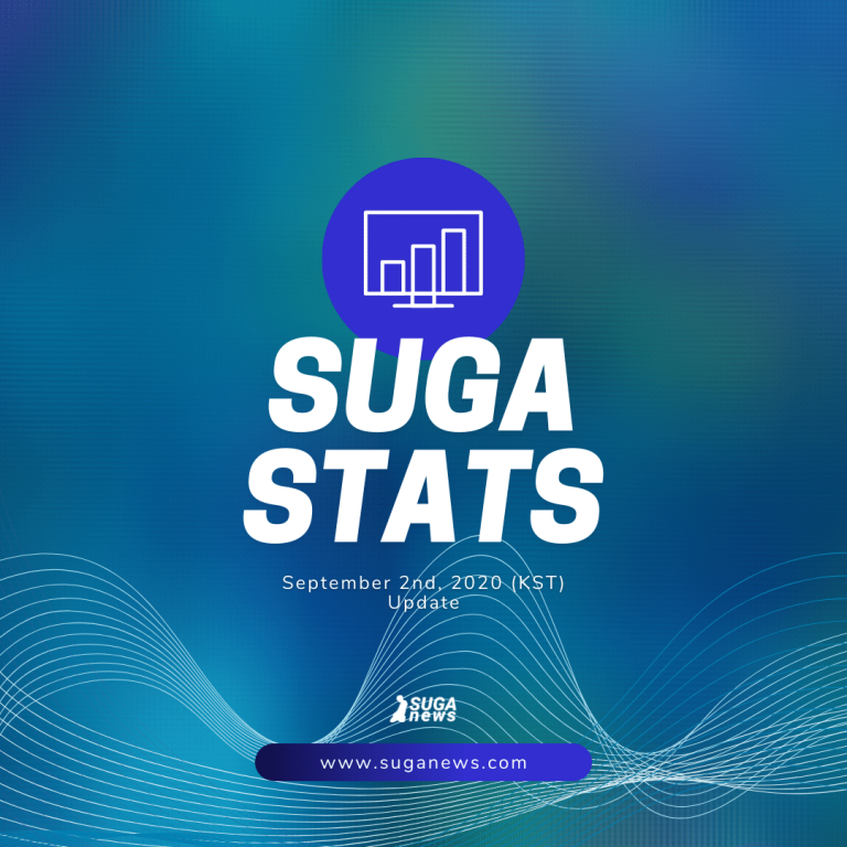 SUGA’s Streaming Stats 2020.09.02