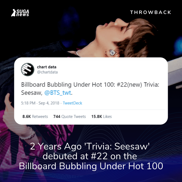 2 Years Ago ‘Trivia: Seesaw’ debuted at #22 on the Billboard Bubbling Under Hot 100