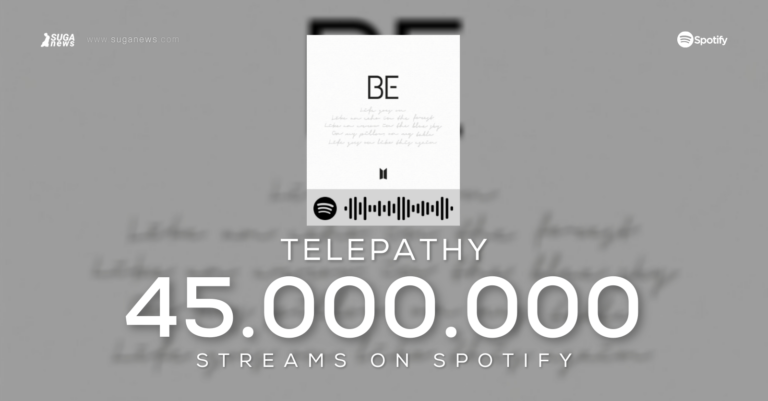 Telepathy surpassed 45 million streams on Spotify