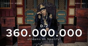 Agust D’s ‘D-2’ surpasses 360 million streams on Spotify, breaking his previous record for most album streams for a Korean soloist